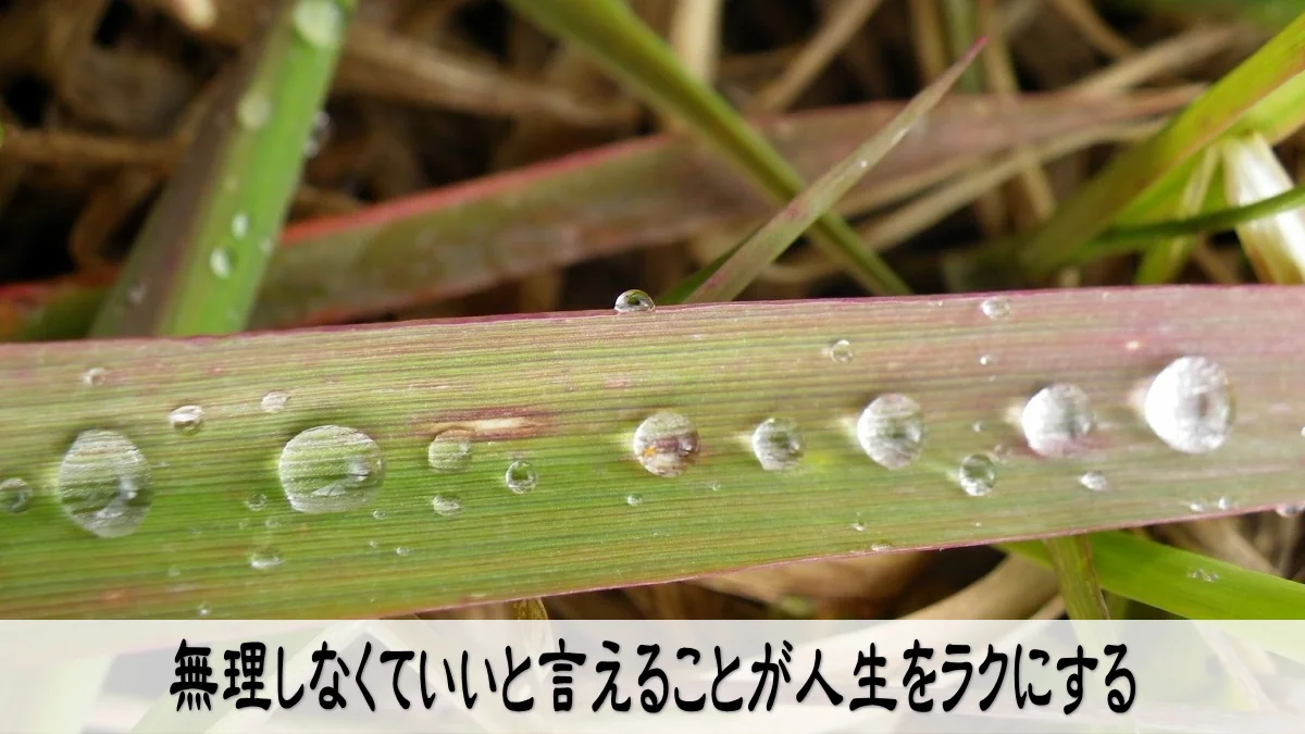 無理しなくていいと言えることが人生をラクにする