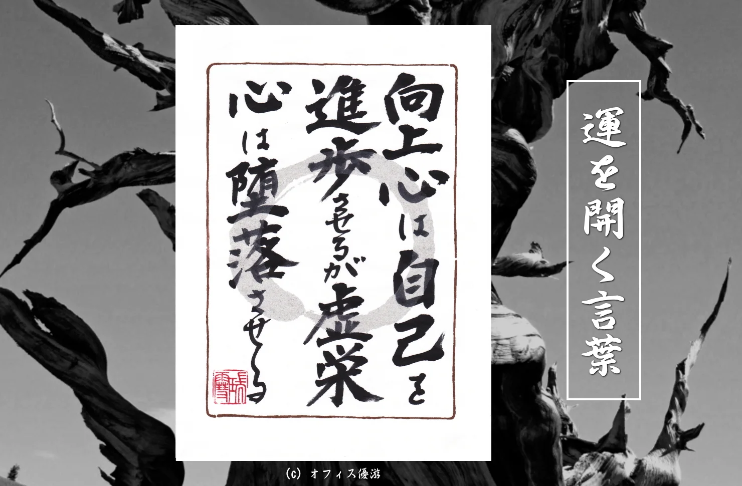 向上心は自己を進歩させるが虚栄心は堕落させる