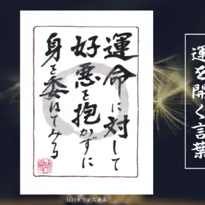 運命に対して好悪を抱かずに身を委ねてみる