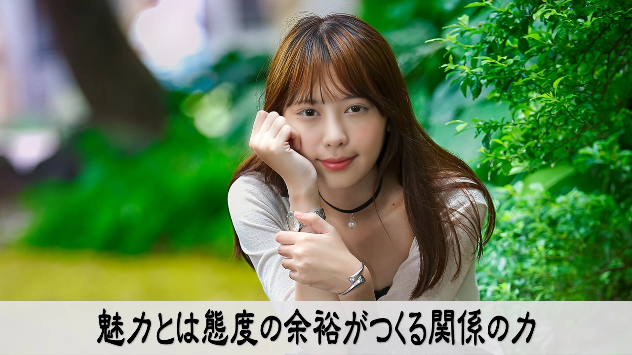 大人の余裕が魅力を高め、関係を育てる様子を示すイメージ画像