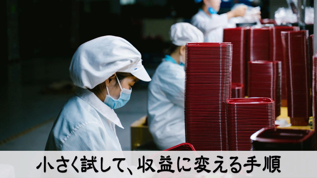 小さく試して収益に変える手順が見えて落ち着く