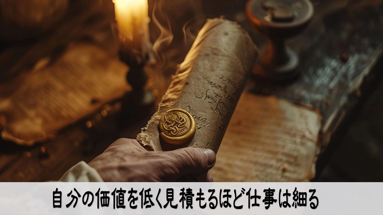 自分の価値を見直し、仕事の流れを守ろうとする静かな決意のイメージ