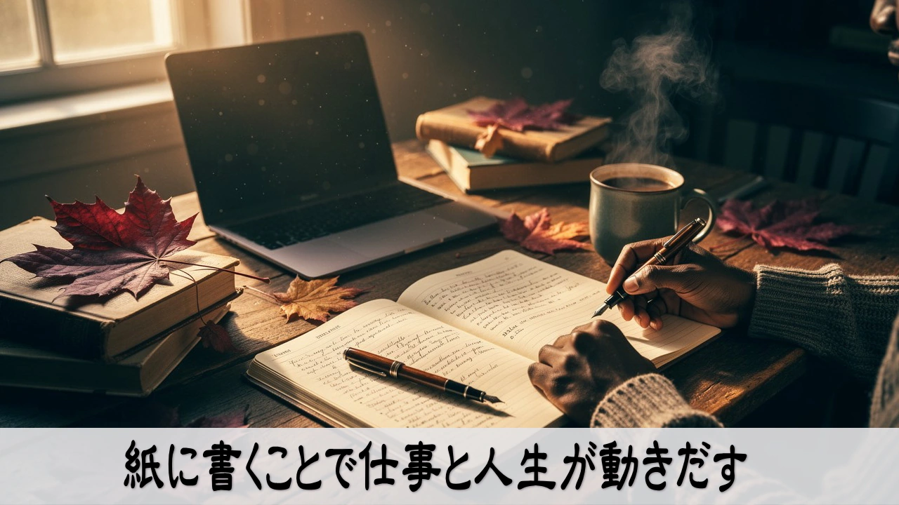 紙に願いを書き出し仕事と人生の行動を選ぶ前向きな実践