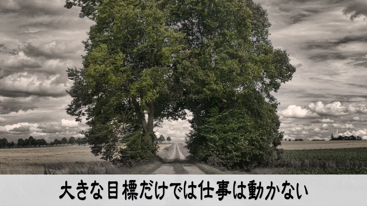 大きな目標を行動に変え仕事を動かしたい落ち着いた場面