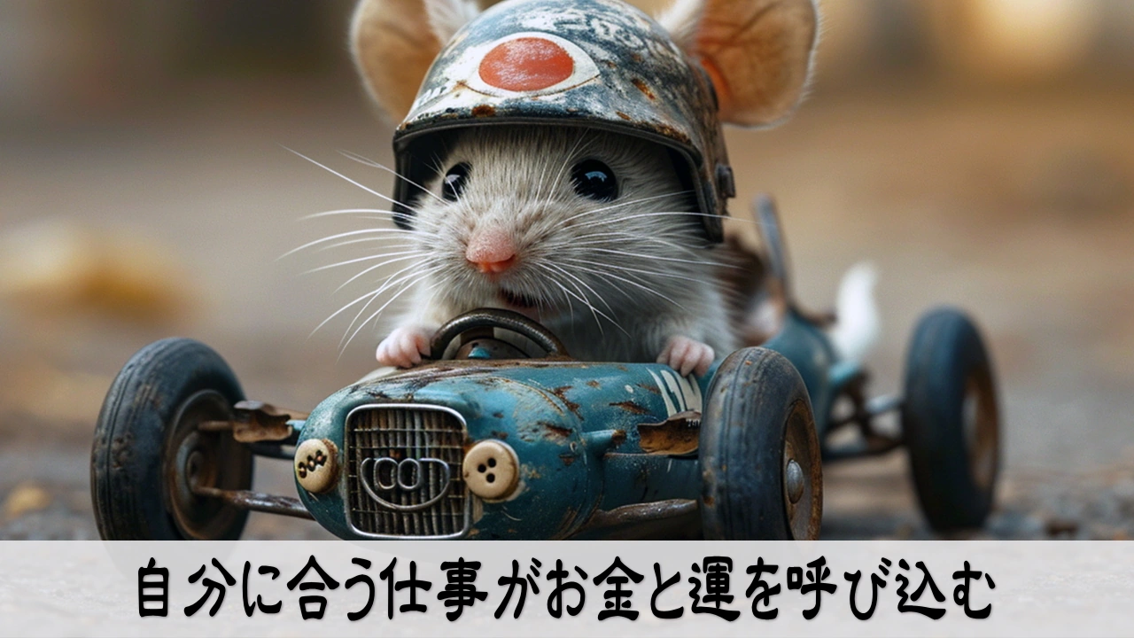 自分に合う仕事を選びお金と運が集まる前向きな働き方のイメージ