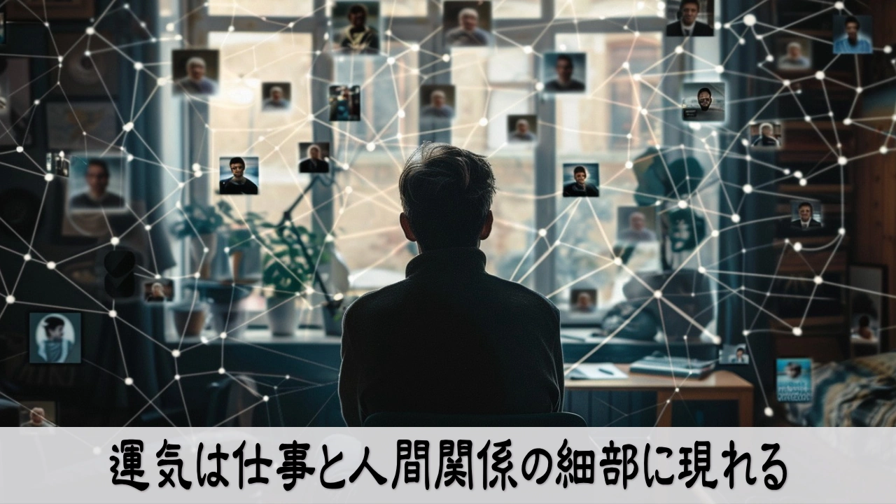 仕事と人間関係の細部に現れる運気を静かに読み取る場面