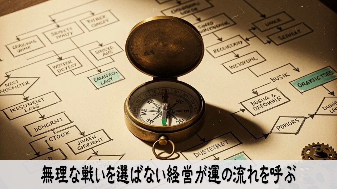 無理な戦いを選ばず運の流れを読む穏やかな経営の選択