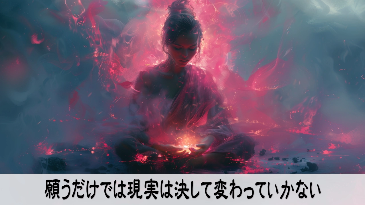 願いだけで止まらず現実の行動へ移すために心を見直す静かな場面